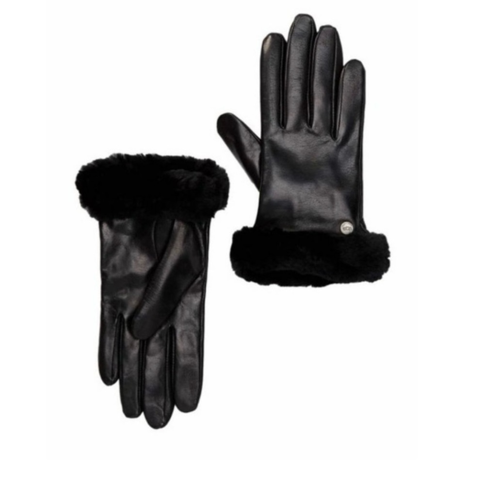 UGG leather gloves Sheepskin/shearling cuffs